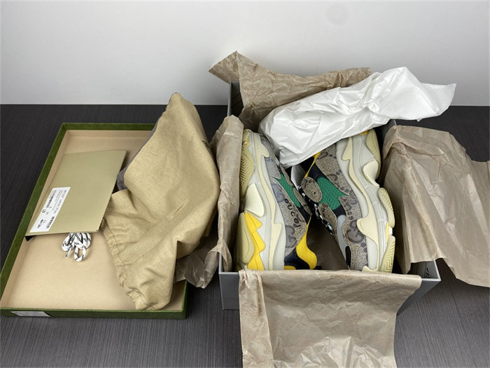 Gocci x BLCG The Hacker Project Triple S Beige Green Yellow 681067 UMO20 9766