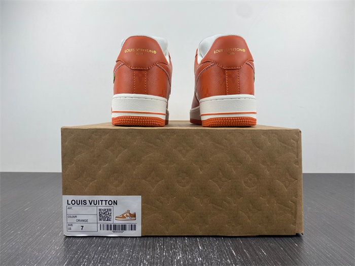 Luis Vitton Nike Air Force 1 Low By Virgil Abloh White Orange