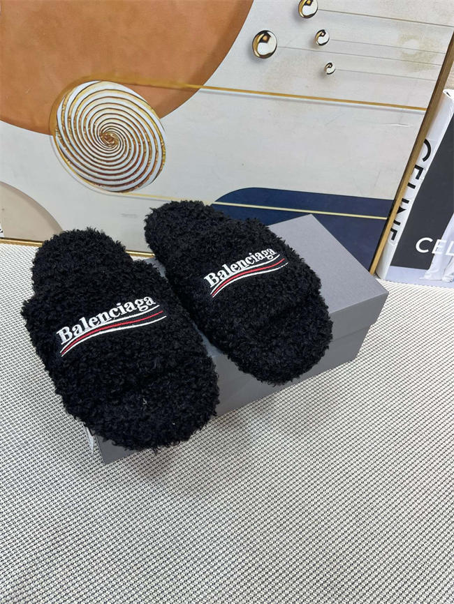 Balenciaga Furry Slide Sandal