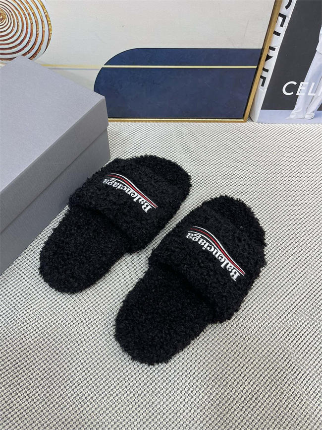 Balenciaga Furry Slide Sandal