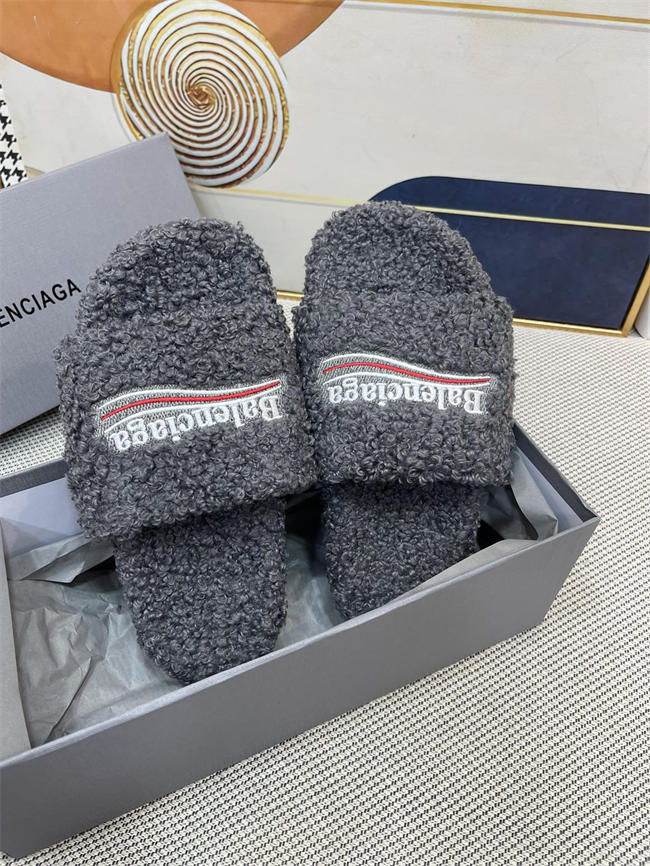 Balenciaga Furry Slide Sandal
