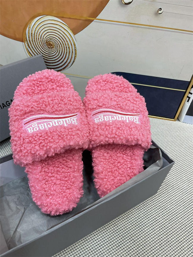 Balenciaga Furry Slide Sandal