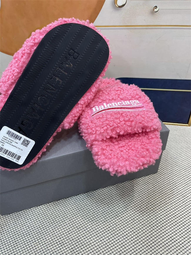 Balenciaga Furry Slide Sandal